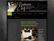 Tablet Screenshot of bottoms-upbartending.com